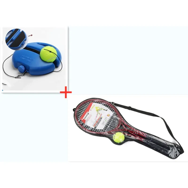 Portable Tennis Trainer Rebound Ball Set with Non-Slip Base & Tennis Racket β Tennis Training Device with Rope