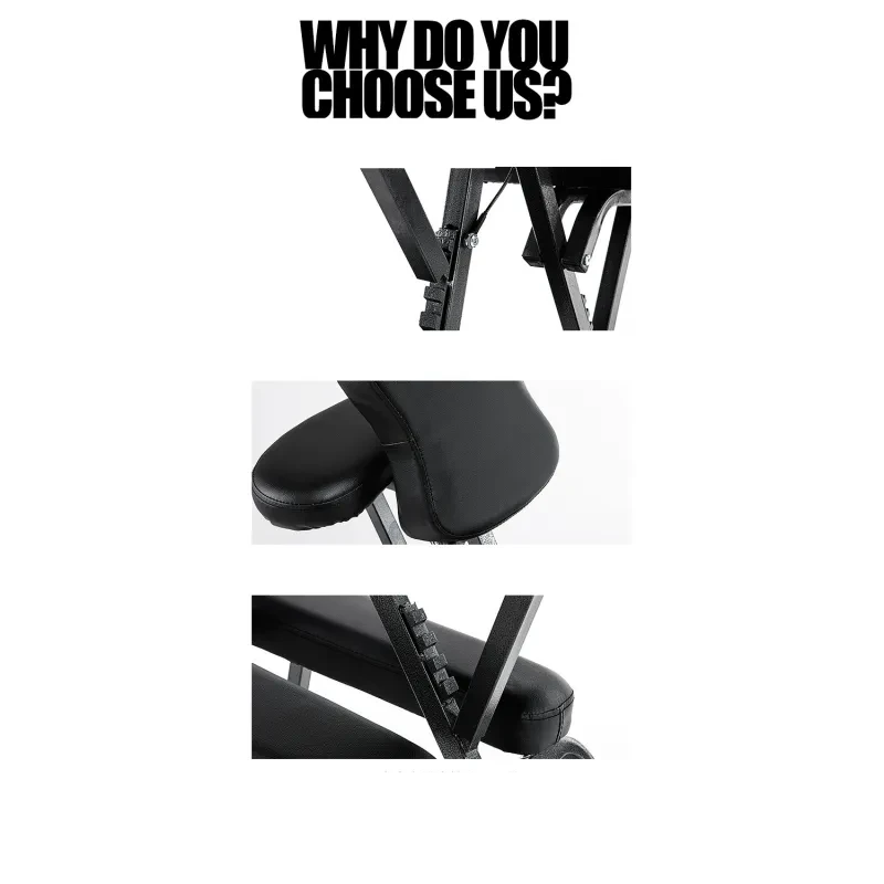 Portable Folding Tattoo & Massage Chair – Adjustable Wooden Steel Chair with PVC Leather & Storage Bag