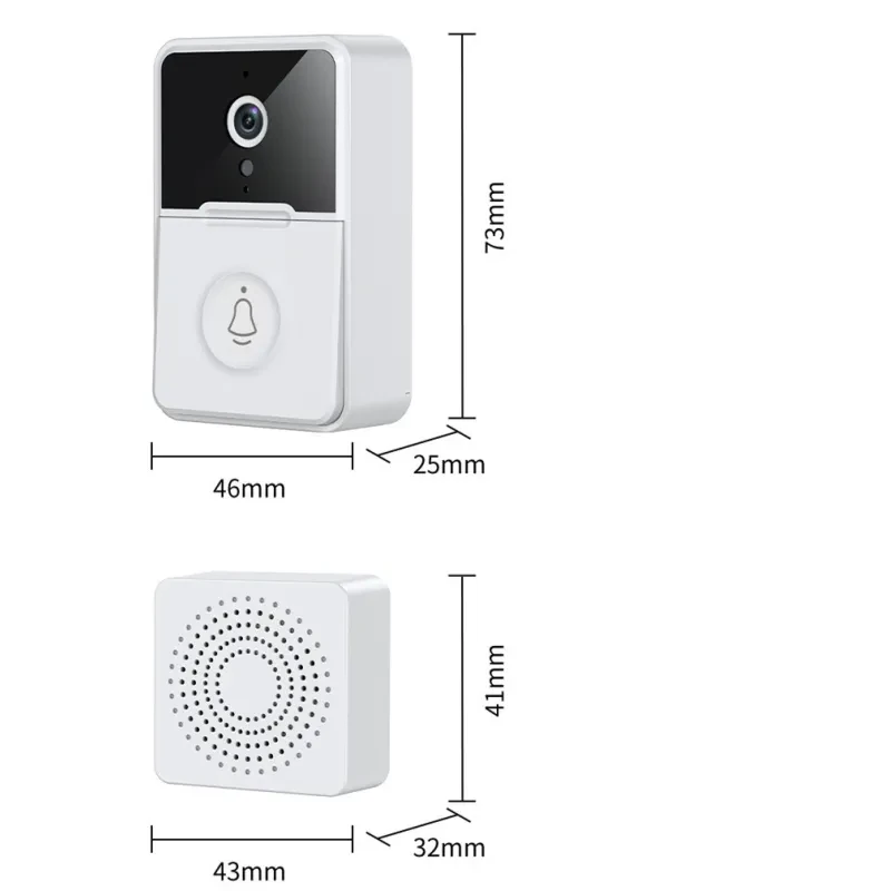Smart Video Doorbell with Remote Monitoring – HD Night Vision, Motion Detection, 2.4G WiFi & Sound Change Feature