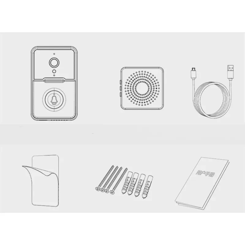 Smart Video Doorbell with Remote Monitoring – HD Night Vision, Motion Detection, 2.4G WiFi & Sound Change Feature