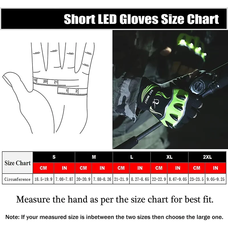 Fingerless Outdoor Sports Bike Lighting Gloves – Non-Slip Half Finger Cycling Gloves for Men & Women