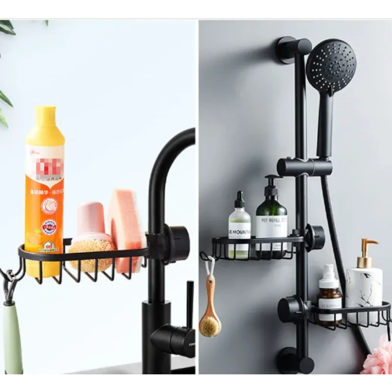 Aluminium Bathroom Shower Shelf – Wall-Mounted Storage Rack for Soap & Accessories