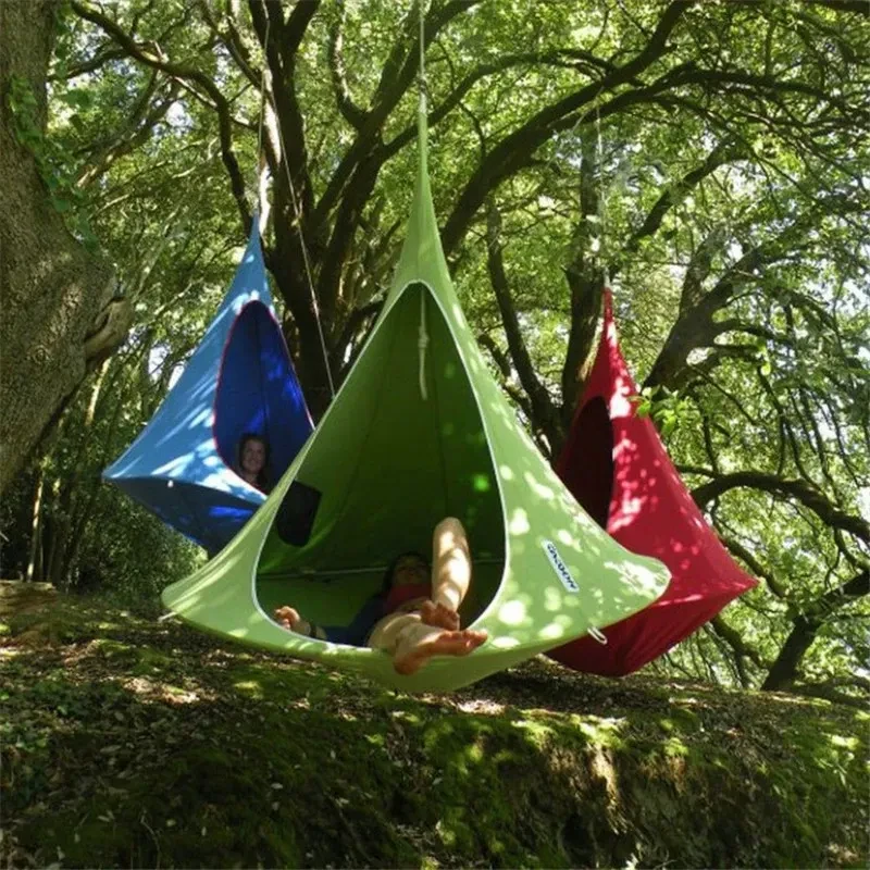 Flying Saucer Portable Hammock Chair – Lightweight Nylon Butterfly Swing for Camping & Outdoor Leisure