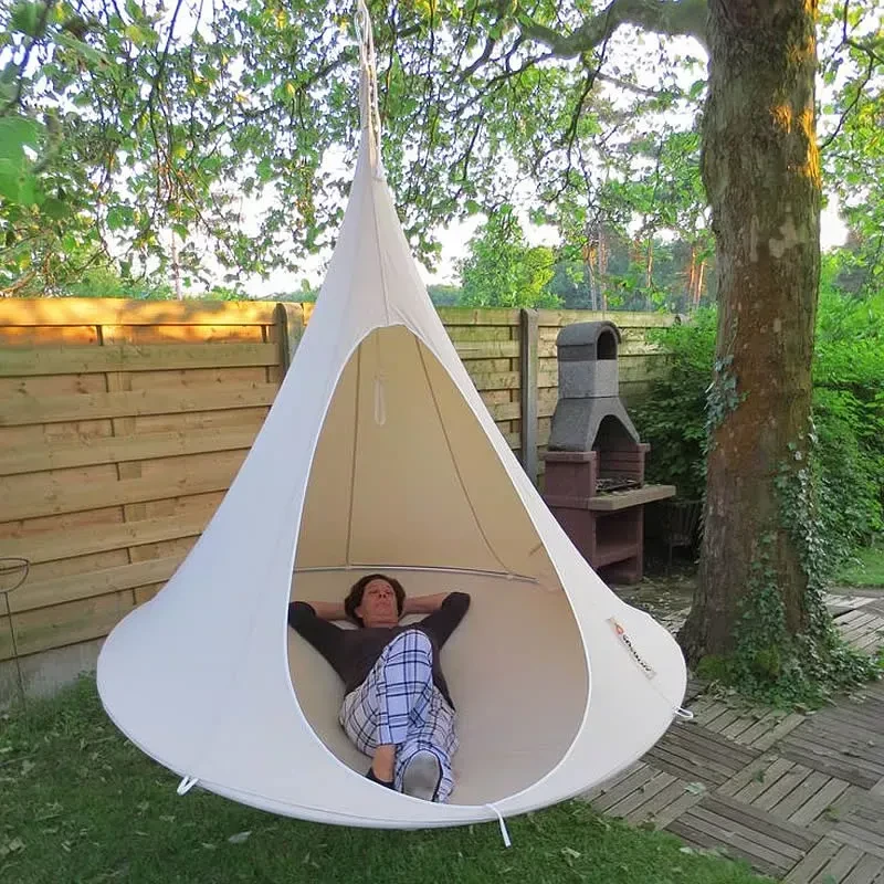 Flying Saucer Portable Hammock Chair – Lightweight Nylon Butterfly Swing for Camping & Outdoor Leisure