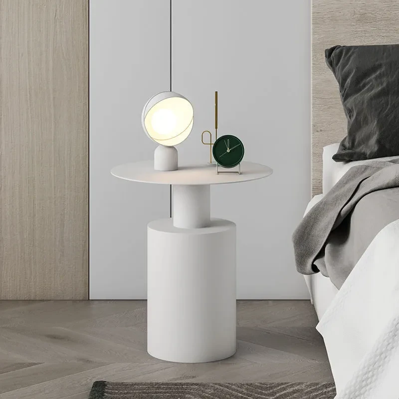 Nordic Style Modern Bedside Table – Minimalist Round Metal Side Table for Bedroom & Living Room