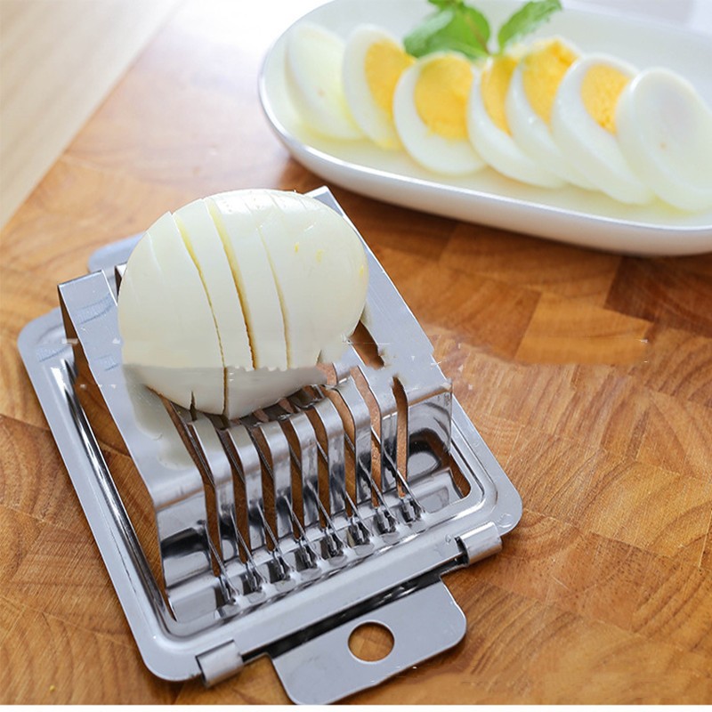 Stainless Steel Egg Cutter – Multi-Purpose Kitchen Slicer for Boiled Eggs, Preserved Eggs & More