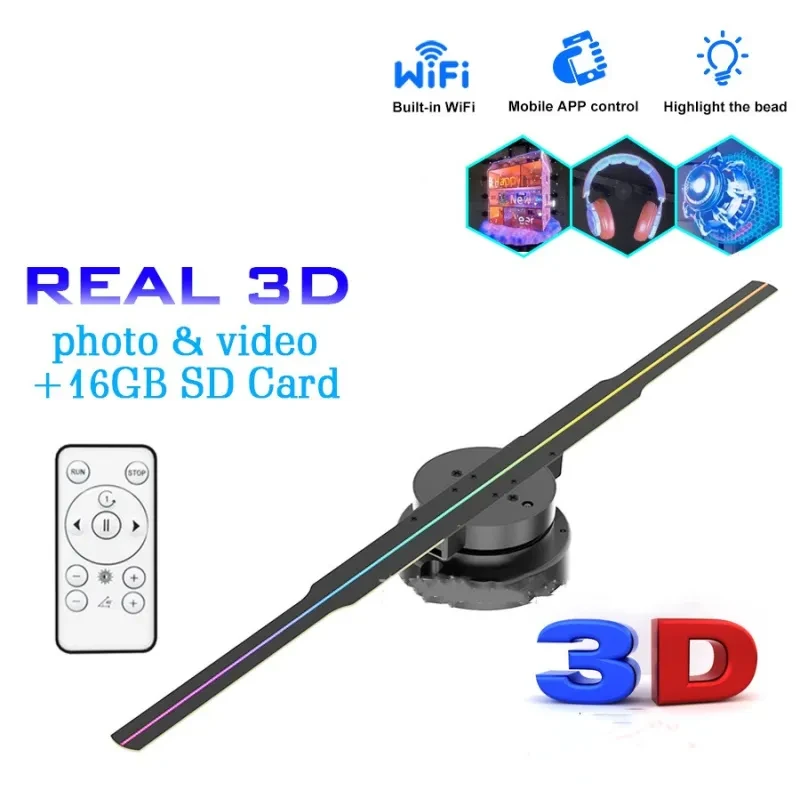 3D Holographic Projector – Stereo Rotating Naked Eye Display with Suspension Effect